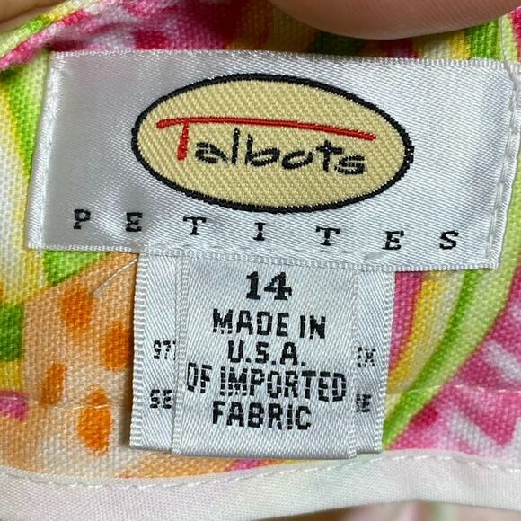 Vintage Talbots Womens Watermelon Capri Pants Size 14 Petite Summer Vacation - Picture 5 of 11